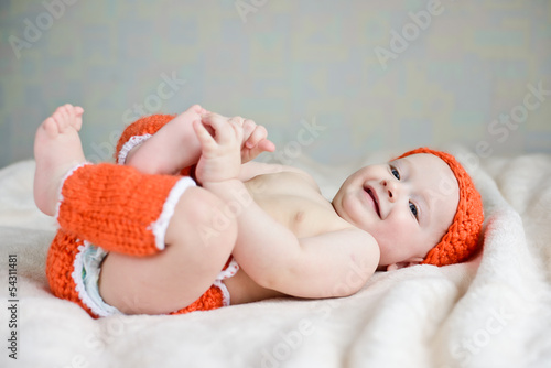 Photo: baby catching own legs baby catching own legs