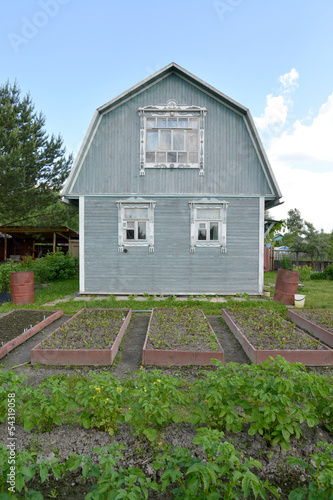 Photo: Lodge with a broken roof on a country section Lodge with a broken roof on a country section