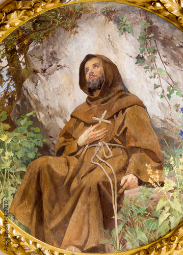 Photo: Vienna - Paint of st. Francis from vestibule of Schottenkirche Vienna - Paint of st. Francis from vestibule of Schottenkirche