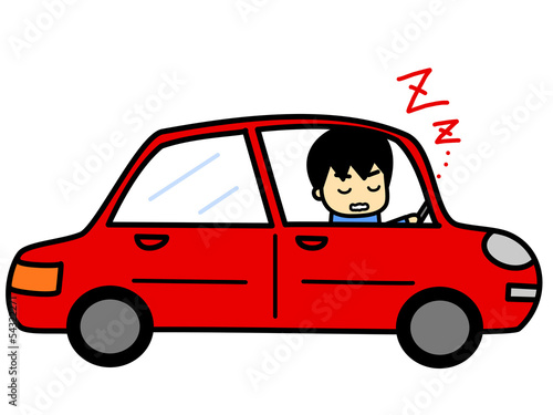 Illustration: 居眠り運転 居眠り運転