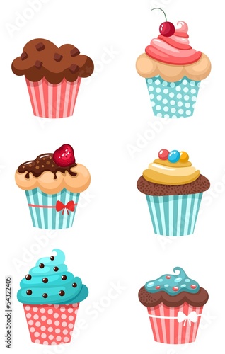 Vector: Muffins set Muffins set