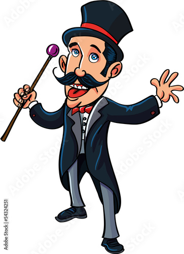 Vector: Cartoon circus ring master Cartoon circus ring master