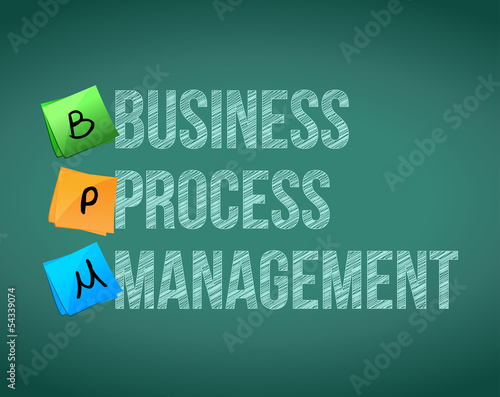 Illustration: business process management sign illustration business process management sign illustration