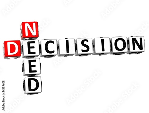 Illustration: 3D Need Decision Crossword 3D Need Decision Crossword