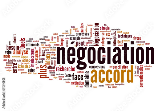 Vector: Négociation (collective, commerciale; tagcloud français) Négociation (collective, commerciale; tagcloud français)