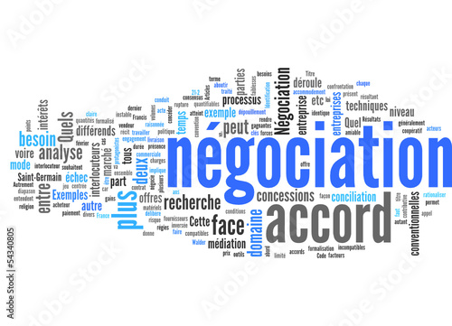 Vector: Négociation (collective, commerciale; tagcloud français) Négociation (collective, commerciale; tagcloud français)