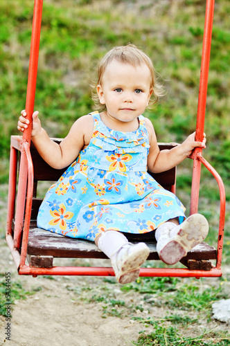 Photo: girl on swing girl on swing