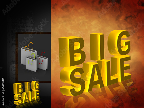 Illustration: 3D big sale 3D big sale