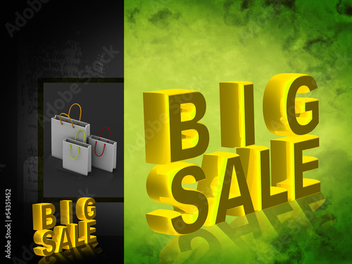 Illustration: 3D big sale 3D big sale
