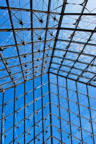 Photo: Glass pyramid in front of Louvre Museum Glass pyramid in front of Louvre Museum