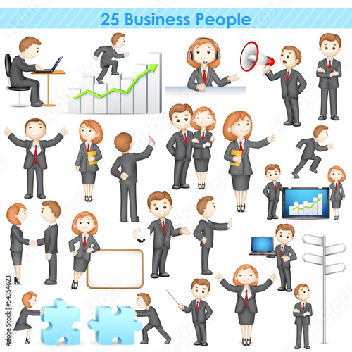 Vector: 3d Businesspeople Collection 3d Businesspeople Collection