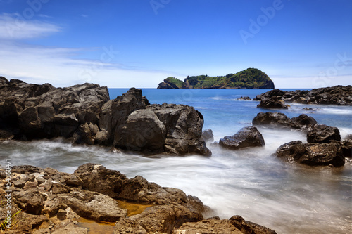Photo: Rocky coast and islet of Vila Franca do Campo, Azores Rocky coast and islet of Vila Franca do Campo, Azores