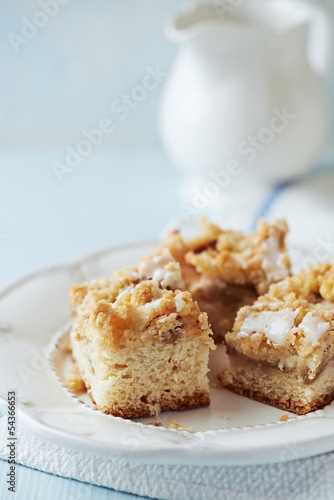 Photo: Homemade cake with rhubarb Homemade cake with rhubarb
