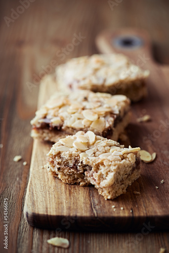 Photo: Homemade Flapjacks with Almonds Homemade Flapjacks with Almonds