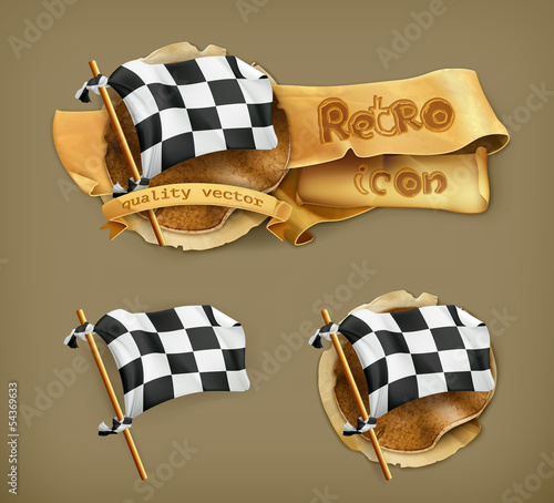 Vector: Checkered flag icon Checkered flag icon