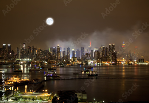Photo: The New York City Skyline right after the July 4th firework The New York City Skyline right after the July 4th firework