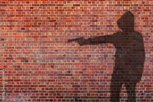 Photo: gun man shadow gun man shadow