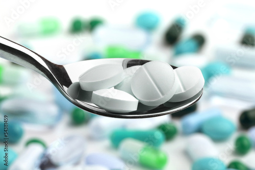 Photo: spoon of tablets spoon of tablets