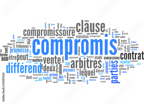Vector: Compromis (consensus, conflit; tag cloud) Compromis (consensus, conflit; tag cloud)