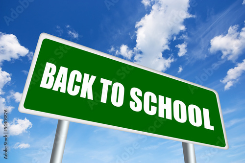 Illustration: Back to school sign Back to school sign