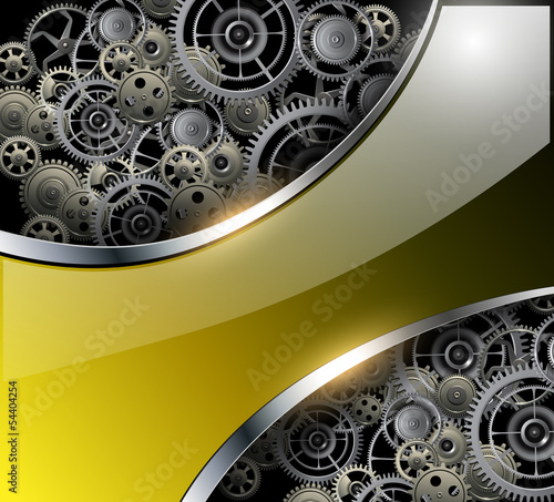 Vector: Abstract background with technology metal gears and cogwheels Abstract background with technology metal gears and cogwheels