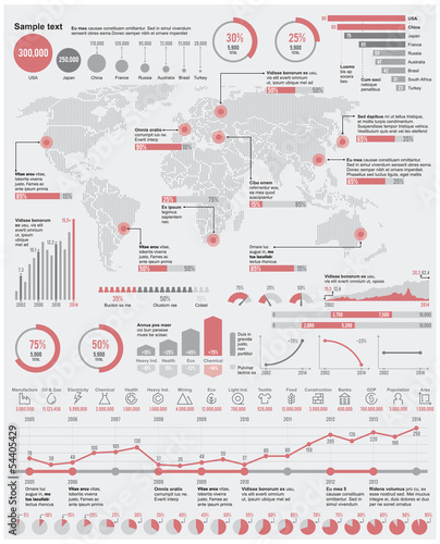 Vector: Vector economical and industrial infographic elements Vector economical and industrial infographic elements