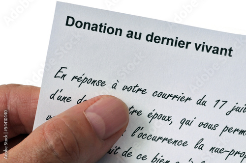 Photo: Lettre de donation Lettre de donation