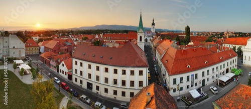 Photo: Zagreb panorama at sunset Zagreb panorama at sunset