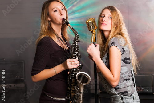 Photo: Pretty women on rock concert Pretty women on rock concert