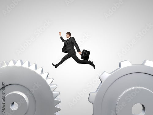 Photo: businessman jumping businessman jumping