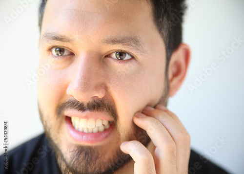 Photo: man with itchy beard man with itchy beard