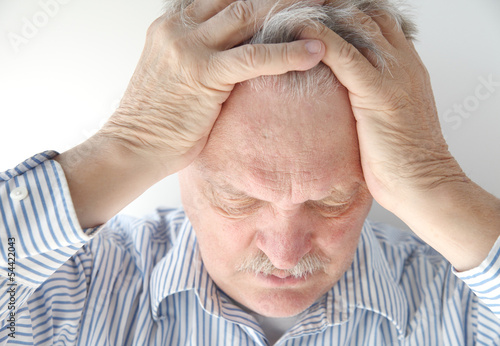 Photo: senior man upset senior man upset