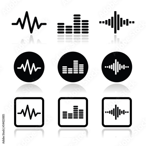 Vector: soundwave music vector icons set soundwave music vector icons set