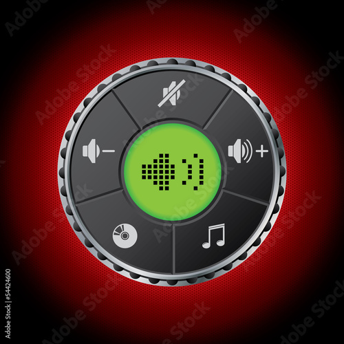 Vector: Volume control gauge with lcd Volume control gauge with lcd