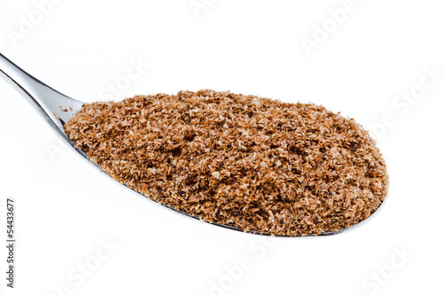 Photo: tablespoon of wheat bran close up tablespoon of wheat bran close up