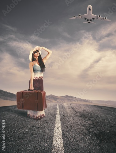 Photo: Girl ready to t ravel Girl ready to t ravel
