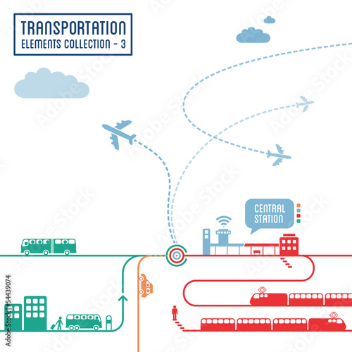 Vector: Transportation infographics - graphic elements set 3 Transportation infographics - graphic elements set 3