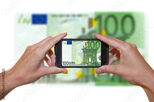 Photo: 100 Euroschein - m-commerce 100 Euroschein - m-commerce
