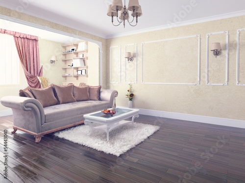 Illustration: modern interior with window (cg concept) modern interior with window (cg concept)