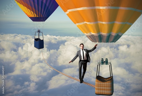 Photo: Equilibrist businessman Equilibrist businessman