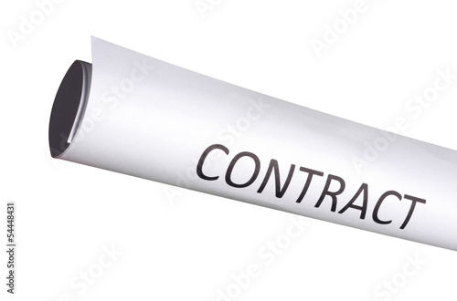 Illustration: business contract isolated on white business contract isolated on white