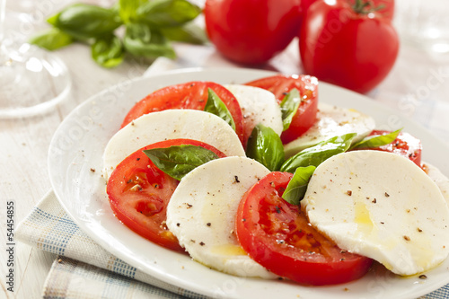 Photo: Homemade Organic Caprese Salad Homemade Organic Caprese Salad