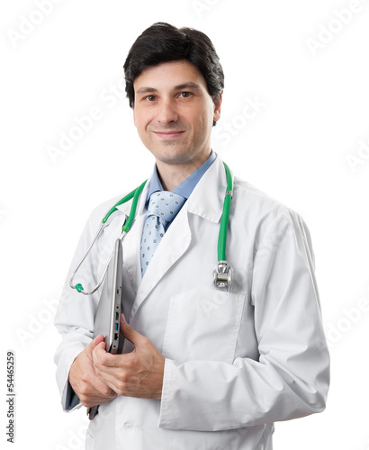 Photo: Doctor isolated over white background Doctor isolated over white background