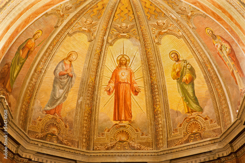 Photo: Verona - Fresco of Resurrected Jesus in church Santa Eufemia Verona - Fresco of Resurrected Jesus in church Santa Eufemia