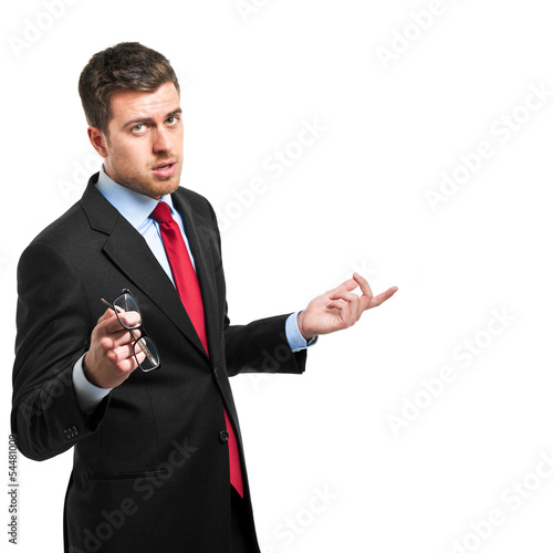 Photo: Young businessman talking Young businessman talking