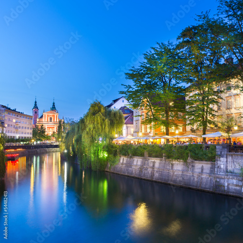 Photo: Romantic medieval Ljubljana, Slovenia. Romantic medieval Ljubljana, Slovenia.