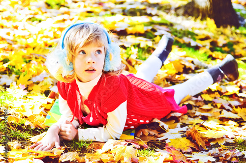 Photo: girl in fall girl in fall