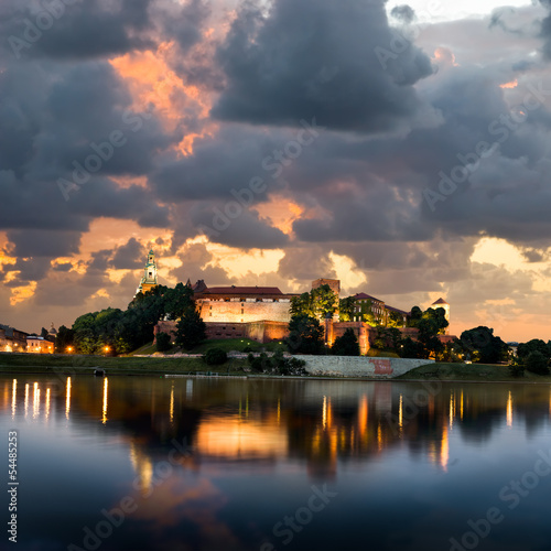 Photo: Sunset over Wawel hill in Krakow Sunset over Wawel hill in Krakow