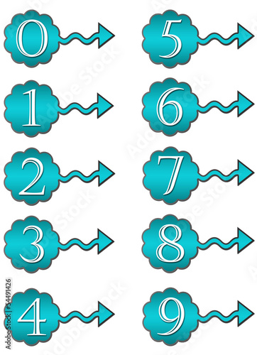 Illustration: Numbers with Arrow Numbers with Arrow