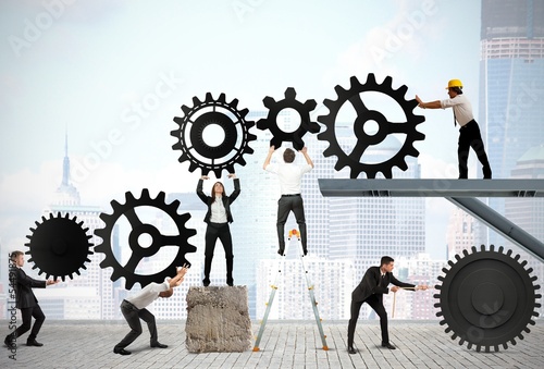 Photo: Teamwork of businesspeople Teamwork of businesspeople